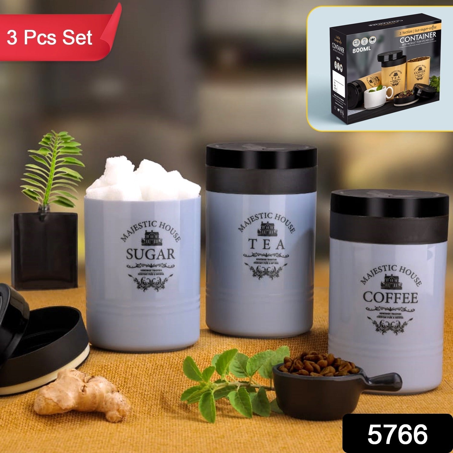 Accurate Seal Tea Sugar Coffee Container - 3 Pcs Plastic Damru Shaped Tea, Coffee, Sugar Canisters Jar, New Airtight Food Seal Containers for Salt, Dry Fruit, Grocery Multicolor (3 Pcs Set) Accurate Seal Tea Sugar Coffee Container - 3 Pcs Plastic Damru Shaped Tea, Coffee, Sugar Canisters Jar, New Airtight Food Seal Containers for Salt, Dry Fruit, Grocery Multicolor (3 Pcs Set)